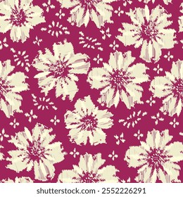 Seamless abstract pattern with floral ornament
