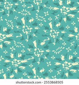 Seamless abstract pattern with floral ornament
