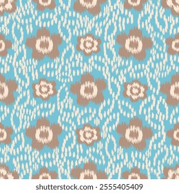 Seamless abstract pattern with floral ornament
