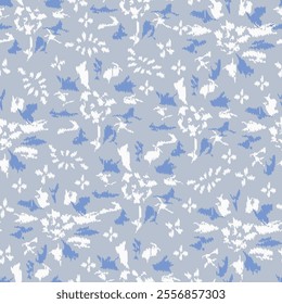 Seamless abstract pattern with floral ornament


