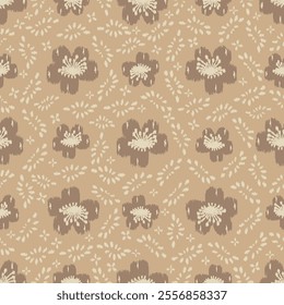 Seamless abstract pattern with floral ornament
