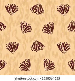Seamless abstract pattern with floral ornament
