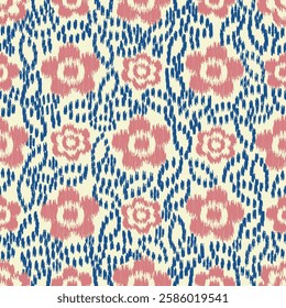 Seamless abstract pattern with floral ornament
