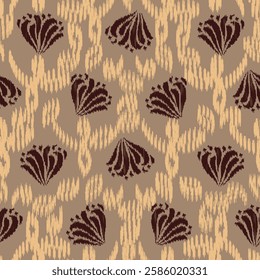 Seamless abstract pattern with floral ornament
