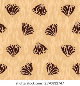 Seamless abstract pattern with floral ornament
