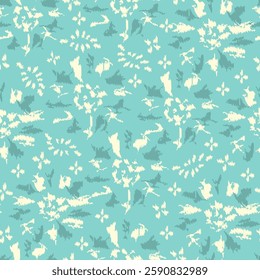 Seamless abstract pattern with floral ornament
