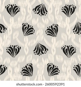 Seamless abstract pattern with floral ornament
