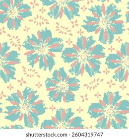 Seamless abstract pattern with floral ornament

