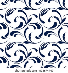 Seamless abstract pattern. Floral ornamental background for wallpaper, surface textures, wallpapers, wrapping, paper and fabric.