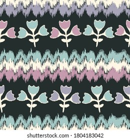 Seamless abstract pattern with flower images.
