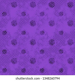 Seamless abstract pattern of flower. Texture in violet and black colors.