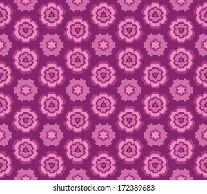 Seamless abstract pattern with flowers