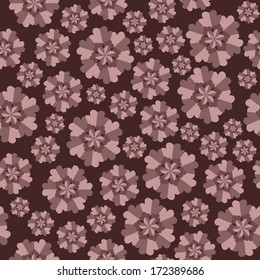 Seamless abstract pattern with flowers
