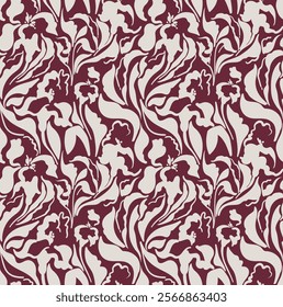 Seamless abstract pattern. Flowers pattern design.