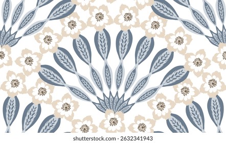 Patrón abstracto sin fisuras. Diseño de patrón de flores.