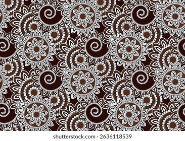 Seamless abstract pattern. Flowers pattern design.