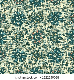 Seamless abstract pattern with flowers images.
