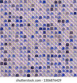 Seamless abstract pattern. The foreground consists of irregular rows of quadrilaterals.
The background consists of large and small squares. Editable.