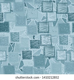 Seamless abstract pattern. The foreground consists of carelessly drawn relief squares.
The background consists of fragmented hexagons.