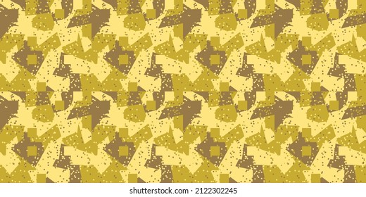 Seamless abstract pattern with forest camouflage. Military masking for different materials. Khaki texture.