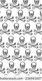 Seamless abstract pattern in the form skulls, vector illustration. Modern fashionable pattern.
