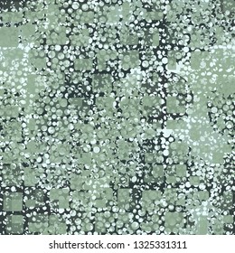 Seamless abstract pattern. The front layer consists of rounded rectangulars divided into parts of different transparency.
Background consisting of fragments of the grid with round holes. Edited.
