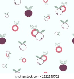 Seamless abstract pattern with fruits. Vector pattern