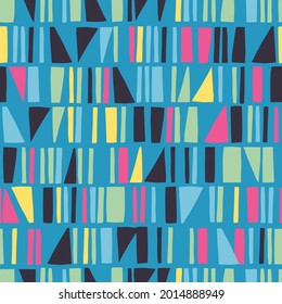 Seamless abstract pattern with geometric elements