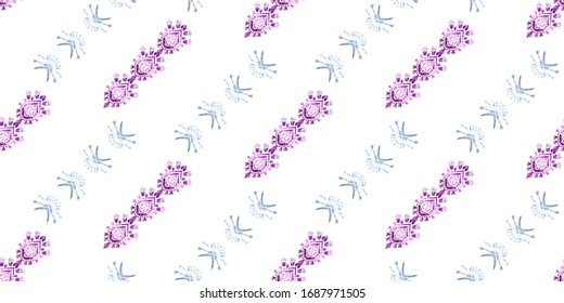 Patrón abstracto sin inconvenientes. Borde geométrico. Ornamento popular. Textura vectorial étnica azteca tribal.
