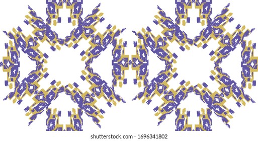 Patrón abstracto sin inconvenientes. Borde geométrico. Ornamento popular. Textura vectorial tribal.