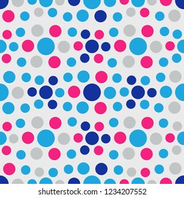 Seamless abstract pattern with geometric pattern of multicolored circles.
 
