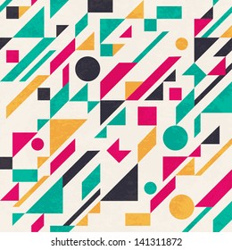 Seamless abstract pattern with geometric shapes. Vector illustration