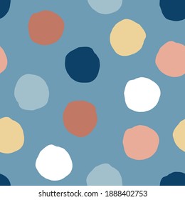 Seamless abstract pattern with geometric shapes. Collage hand drawn style. Trendy pastel colors. Vector illustration.