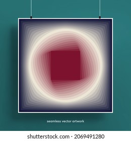 Nahtlose abstrakte Muster mit geometrischem Hintergrund. Trendfarbige Farbverläufe und geometrische Formen. Gilt für Hintergründe, Broschüren, Poster, Bezüge und Stoffe. Vektorgrafik.