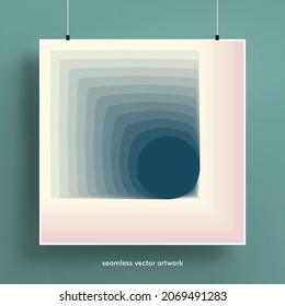 Patrón abstracto impecable con fondo de formas geométricas. Gradientes coloridos y formas geométricas a la moda. Aplicable a los antecedentes, folletos, carteles, cubiertas y telas. Ilustración vectorial.