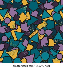 seamless abstract pattern with geometric shapes of different colors. colored wallpaper