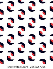 Seamless abstract pattern with geometric shapes Geometrical retro template for fabric background surface design packaging wrapping paper wallpaper Vector illustration