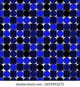 Seamless abstract pattern with geometric shapes