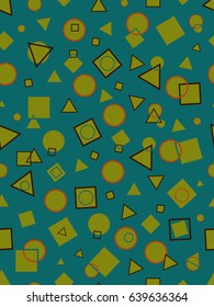 Seamless abstract pattern with geometric shapes