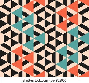 Seamless abstract pattern of geometric shapes.Geometric background with triangeles.