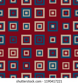 Seamless abstract pattern with geometric pattern of squares.
