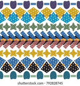 Seamless abstract pattern with geometrical figures. A creative vector background. Geometric cover design, poster, card, template, wallpape