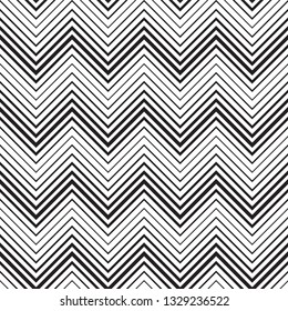 Seamless abstract pattern. A geometrical ornament from a zigzag of lines of various thickness. Vector illustration.