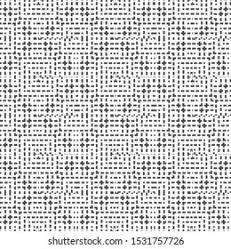 Seamless abstract pattern. Geometrical striped design ornament of rhombus cubes or rectangles with broken lines. Fabric, cover, packing. Vector illustration