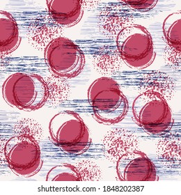Seamless abstract pattern for gift wrap, fabric, cower and interior design. Modern abstract pattern with circles elements.