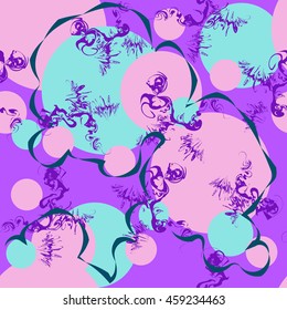 Seamless abstract pattern for girl. Purple