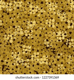 Seamless abstract pattern. Golden camouflage.