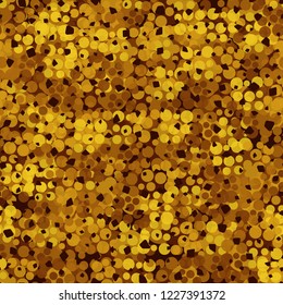 Seamless abstract pattern. Golden camouflage.