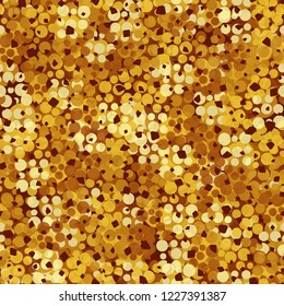 Seamless abstract pattern. Golden camouflage.