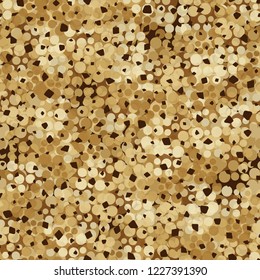 Seamless abstract pattern. Golden camouflage.